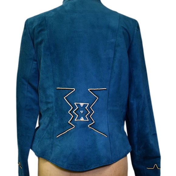 Renegade Spirit Turquoise Leather Jacket - Picture 6 of 8